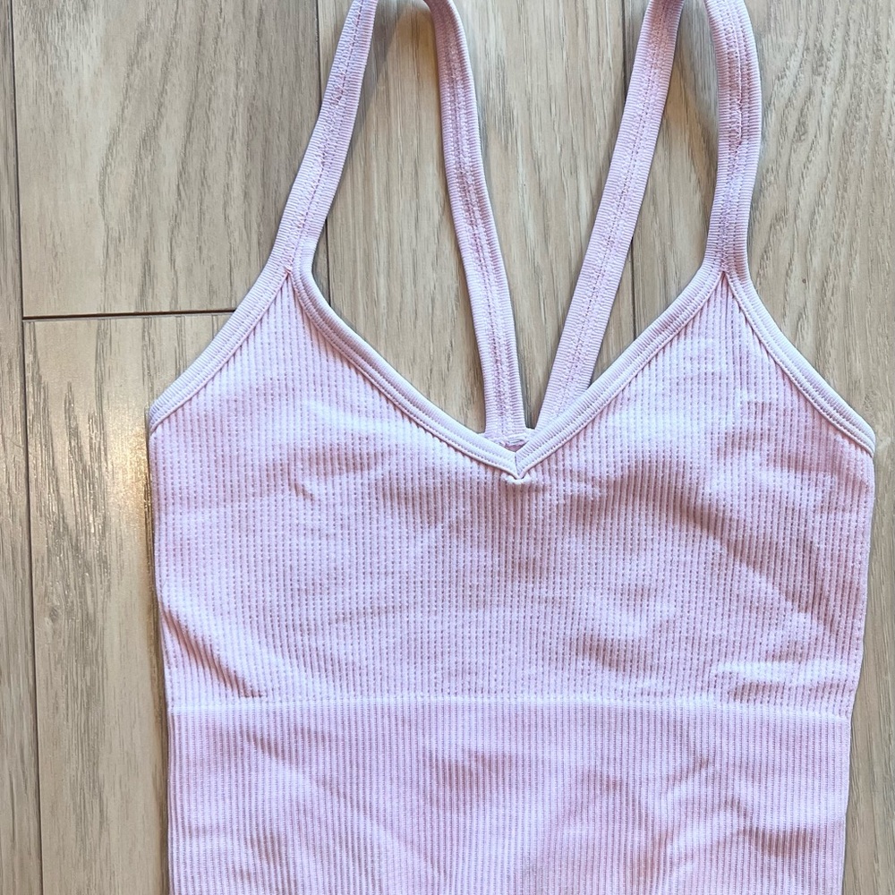 Cotton On Body Pink Ribbed Tank Top